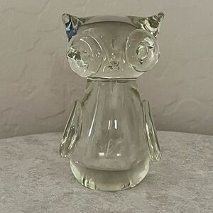 Vintage Solid Glass Owl